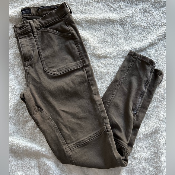 Banana Republic Mid Rise Skinny Brown Pants Size 26 - Picture 4 of 6